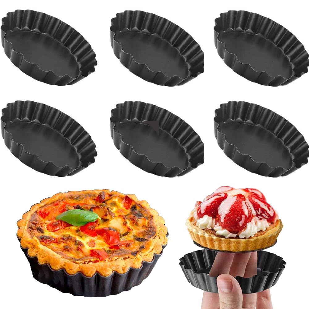 Amazon | ESTVLB タルト型 底取式 10cm 炭素鋼 非粘着 繰り返し使え