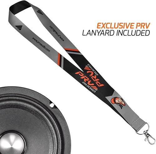 Miniatura 2 de PRV AUDIO 2 altavoces tipo bala 6MR250B-4 de rango medio delgado de 6.5 pulgadas, 250 vatios, 4 ohmios, de montaje delgado, audio para automóvil