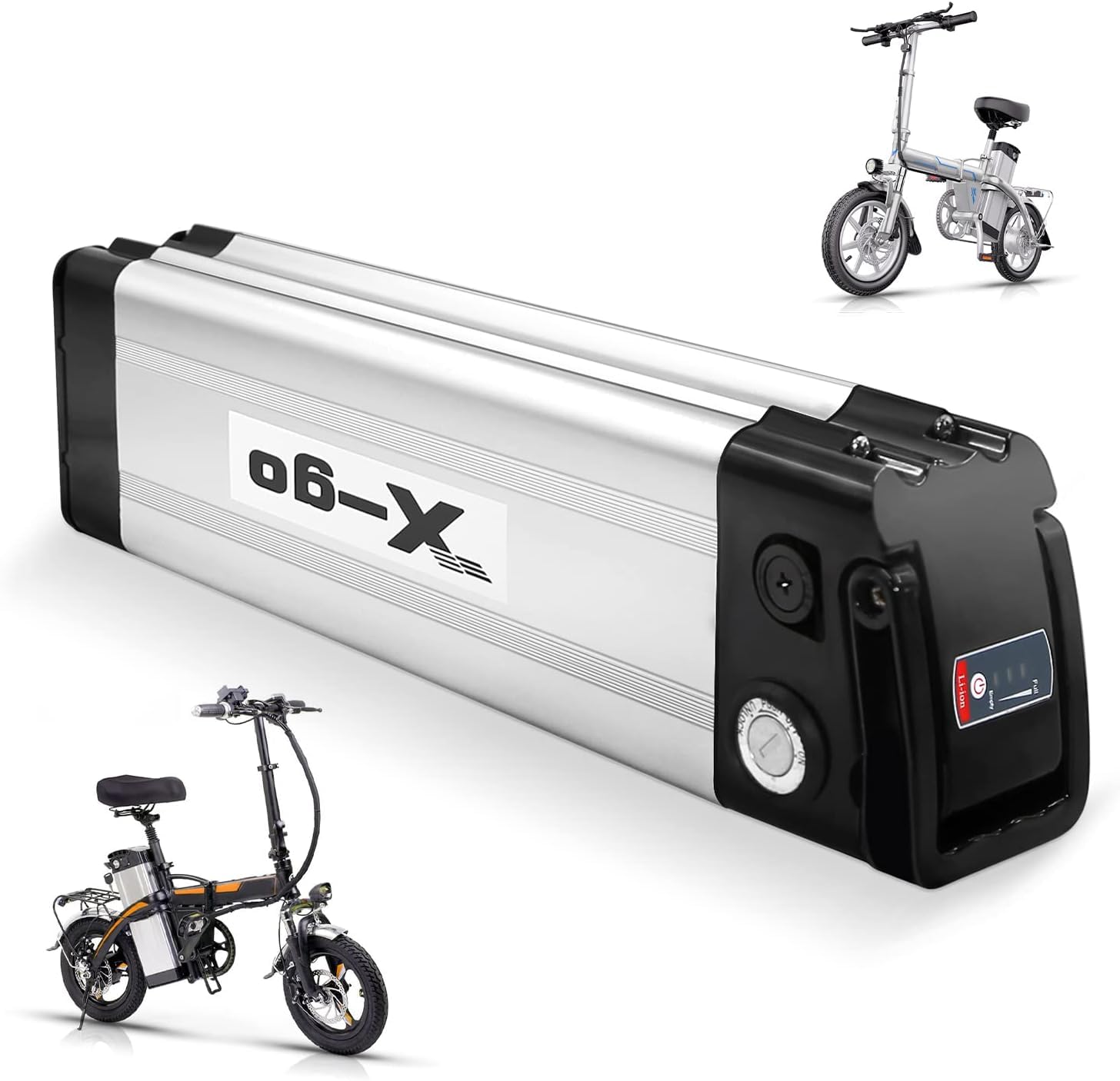 X-go Elektryczny rower 36V 10AH z ładowarką i kablem 2-pinowym rozładowaniem, akumulator litowo-jonowy Ebike do silnika 200W 250W 350W