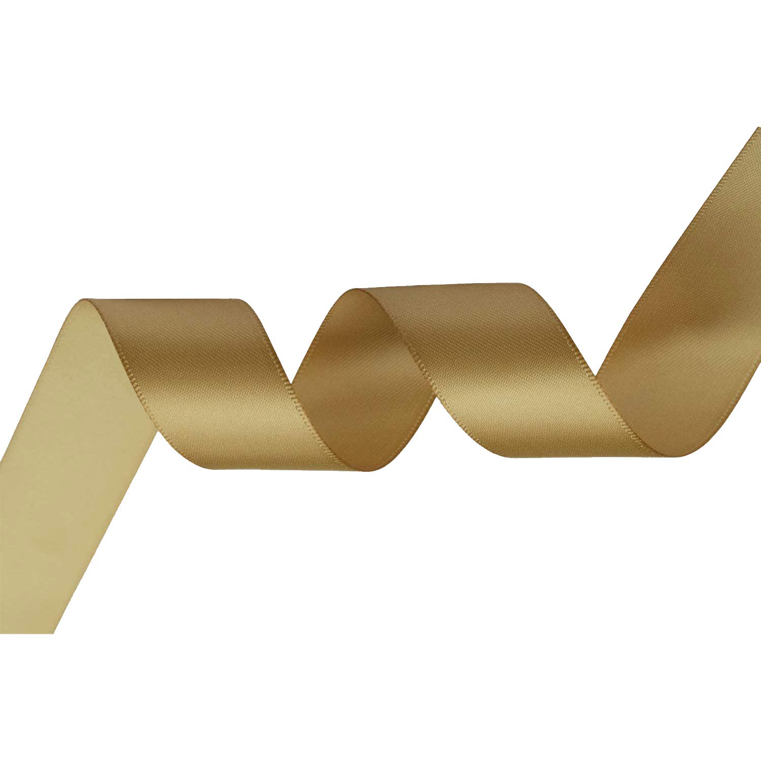 Weddecor Gold Ribbon For Gift Wrapping, 40Mm X 25 Metres Double-Sided Satin Polyester Ribbon Roll For Wedding, Christmas, Hair Bow, Crafting, Sewing, Birthday Cake Decoration