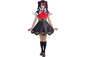 Womens Gamer Streamer Cosplay Costume Kawaii Suspender Skirt