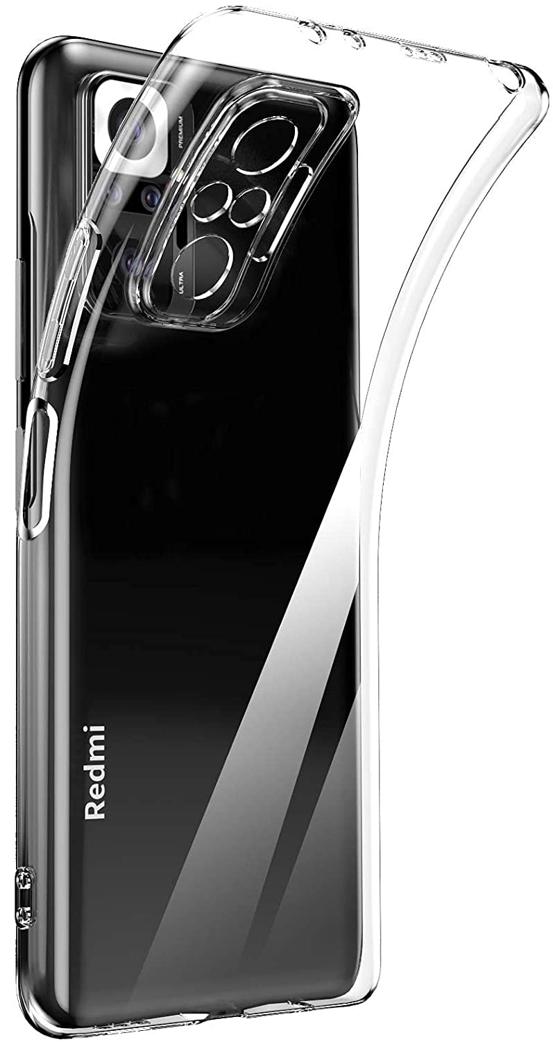 Custodia RonRun Per Xiaomi Redmi Note 10 Pro/10 Pro Max 4G, Cover Trasparente Con Effetto Sfumato (Blu/Rosa), TPU Antigiallo E Antiurto