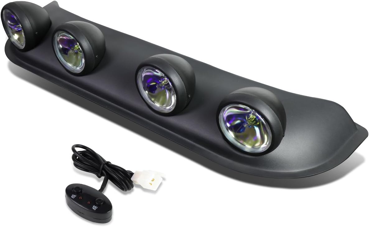 Auto Dynasty Universal Roof Mounted Fog Light Assembly - Black Frame / Neo Chrome Lens