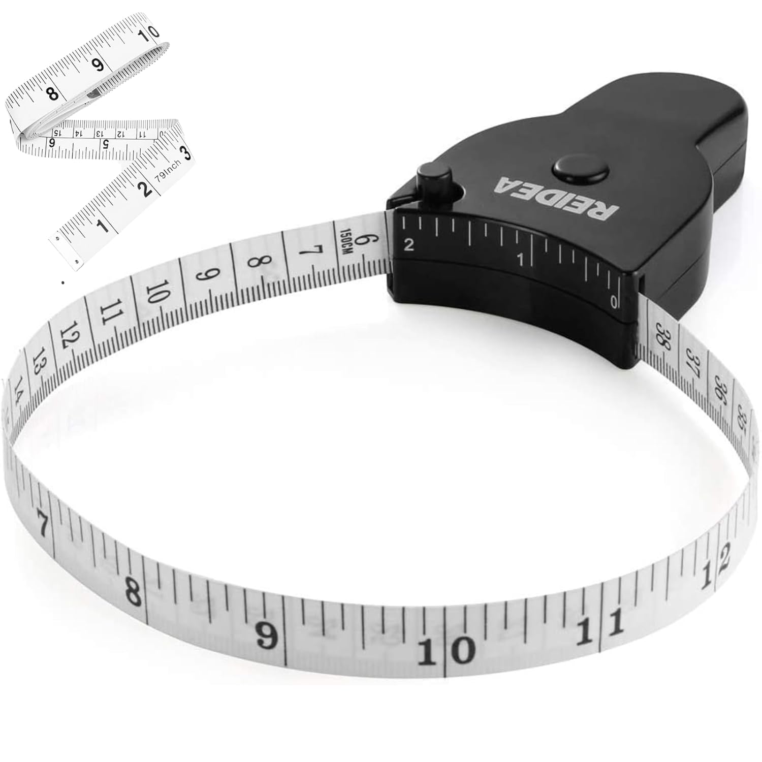 REIDEA Body Measure Tape 60inch (150cm), Lock Pin and PushButton Retract, Ergnomic and Portable