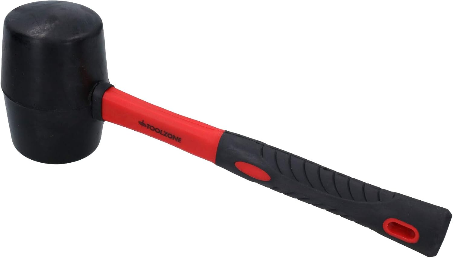 Toolzone 32Oz Rubber Mallet Fibre Handle Red and Black