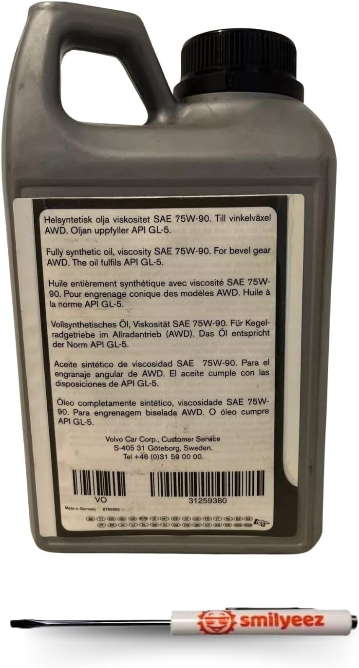 Smilyeez Listing for Volvo Transmission Oil PN 31259380 (1 L) with Pocket Screwdriver