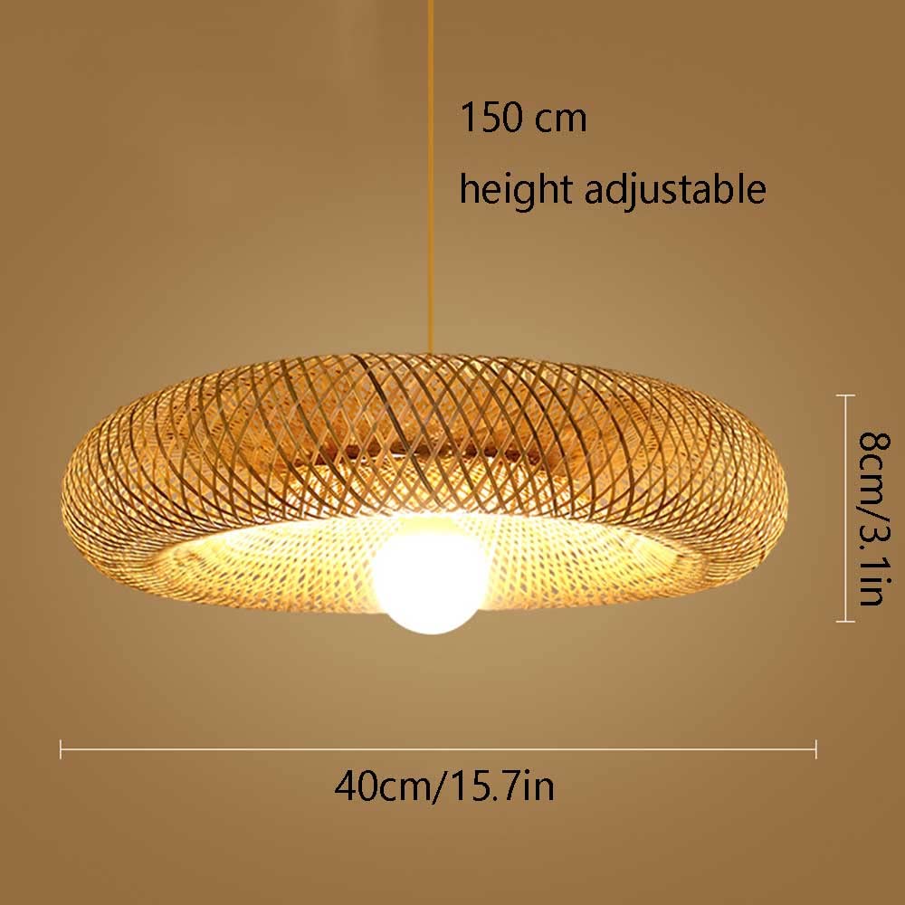 Lampada a Sospensione in Vimini Naturale Intrecciato, Paralume a Nido d'uccello, Lampada Decorativa da soffitto, Lampada idilliaca B&B in Rattan Intrecciato