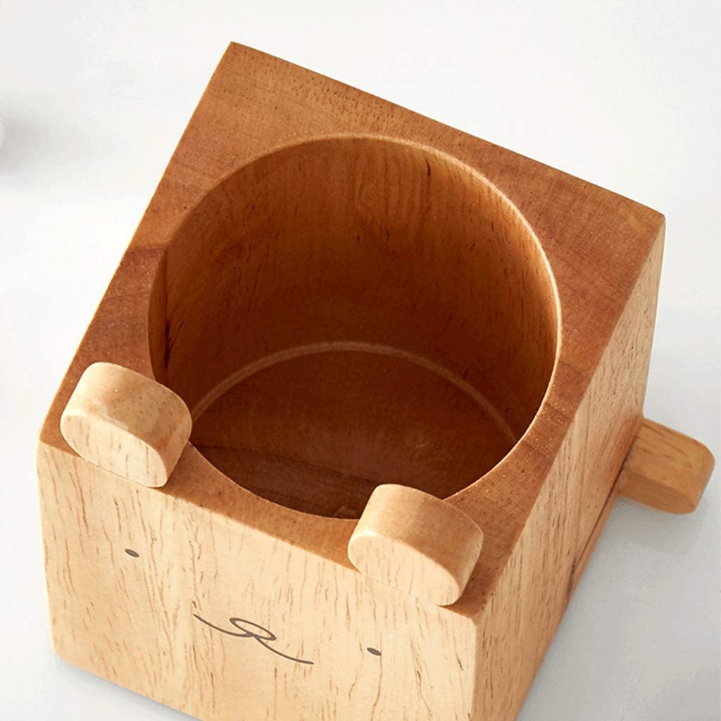 Stifteköcher Stifte Halter Stifthalter aus Massivholz Kreativer for Studentenhandbuch Studie Bürobedarf Desktop-Aufbewahrung Schreibtisch-Organizer(B)