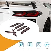 Vista 2 de Sekhyna Lámpara trasera trasera color negro ahumado, parche ABS 4 piezas compatible con Corvette C8 Stingray 2020-2023 cubierta de luz trasera