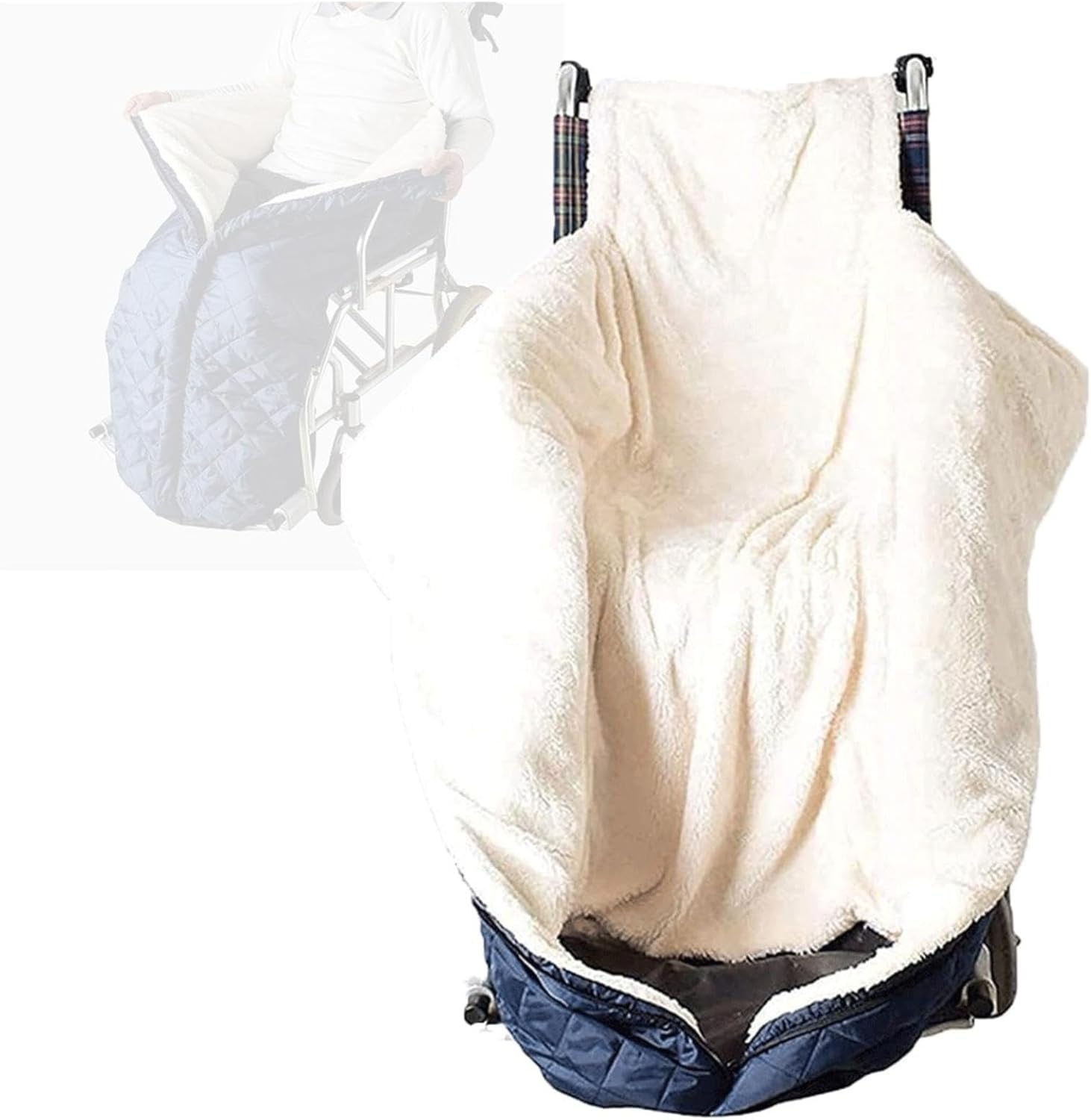 RAYPUR Wheelchair Cover, with Zipper and Villus,Waterproof