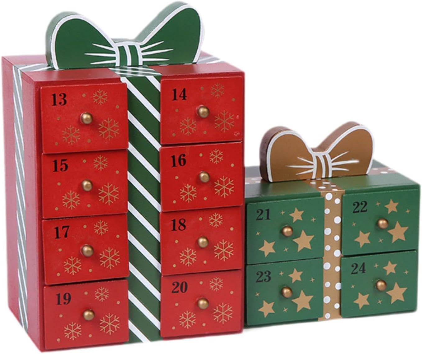 Generic 教室の休日用の収納引き出し付きクリスマス木製アドベントカレンダー