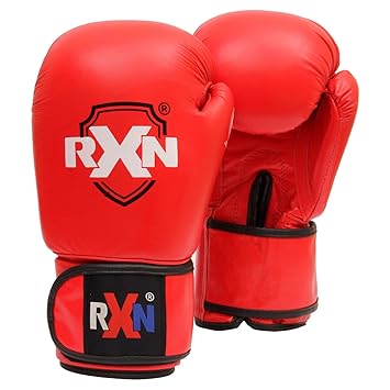 RXN Competition Boxing Gloves All Leather (Red, 10OZ)