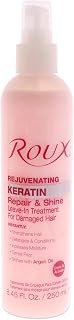 Roux Argan Oil Keratin Repair & Shine Leave-In Treatment for Damaged Hair, 8.45 Fl Oz - Strengthens & Adds Shine