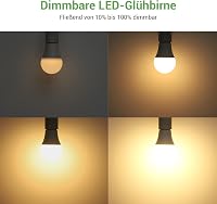 EDISHINE E27 LED Izzó 2700K Meleg Fehér, 10W 1000LM Fényerőszabályozható, 60W Hagyományos Izzó Helyettesítő, Energiatakarékos, 6 db Csomag 2