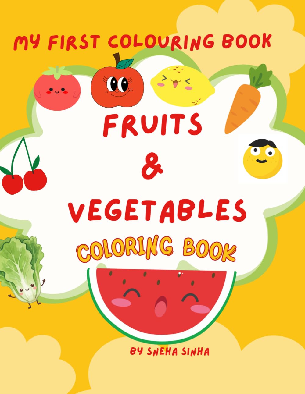 Fruits & Vegetables Colouring Book: Fun with Fruits and Veggies