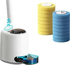 Disposable Toilet Brush Single Use Toilet Brush | Wall-Mounted Toilet Cleaner with Replaceable Product (One Holder + 16 Replacement Sponge)