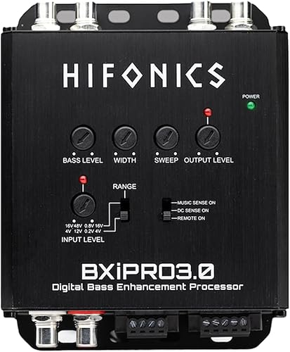 Miniatura 6 de Hifonics BXIPRO3.0 Potenciador de bajos, procesador digital con control remoto de montaje en tablero, integración con cualquier vehículo para