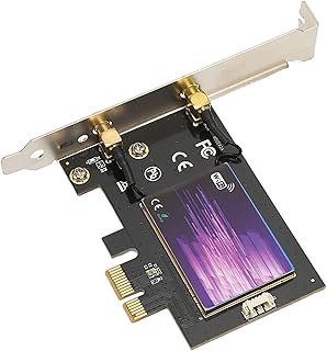 WiFi 6 Bluetooth 5.2 PCIE WLAN Card, PCIE Wireless WiFi Network Card Triple Band Gigabit Adapter 3000mbps Adaptador de placa de rede WLAN compatível com IEEE 802.11 ac/b/g/n