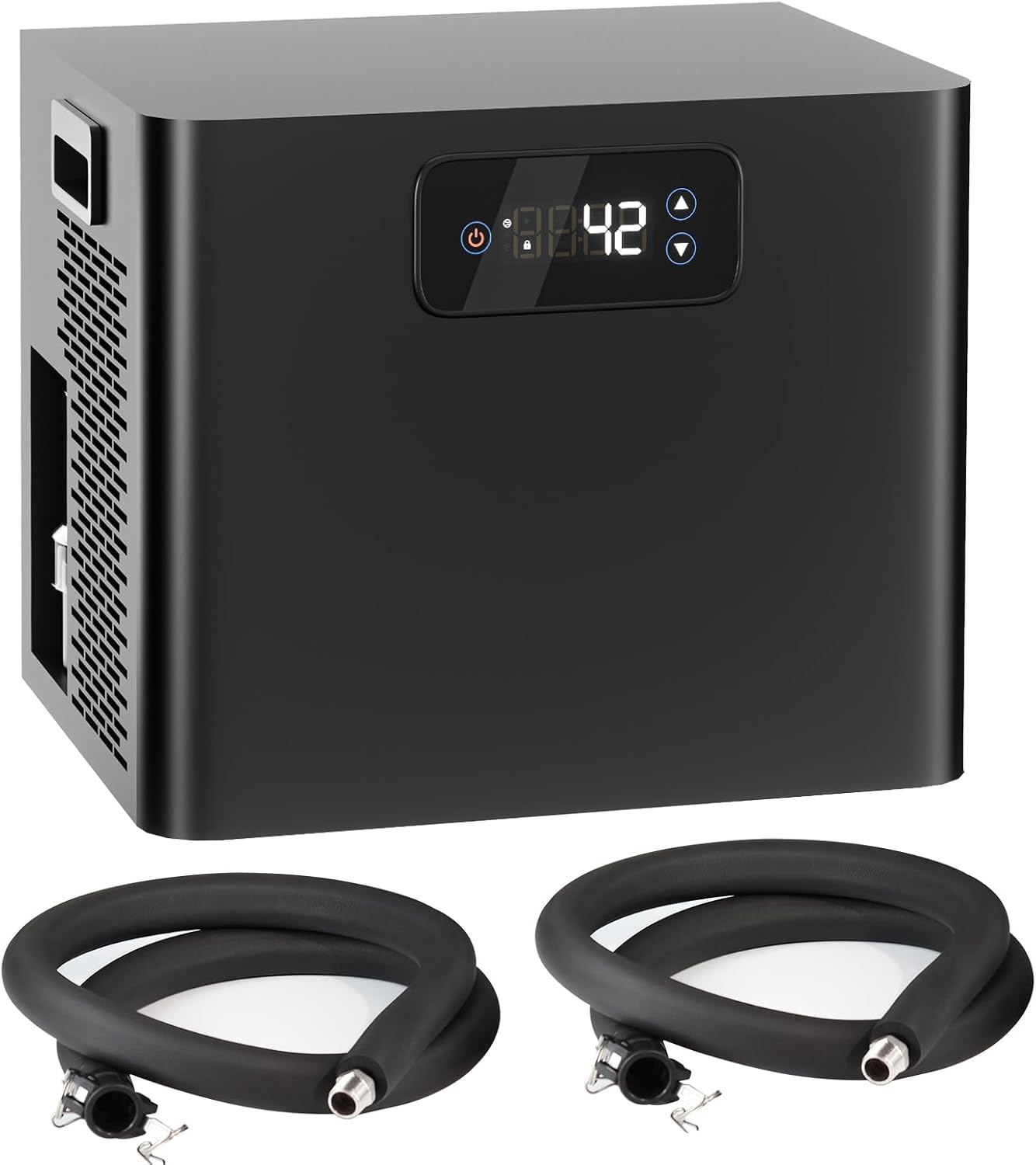 Ice Bath Water Chiller for Cold Plunge Tubs, 1/3HP Upgraded Cold Plunge Chiller with Built-in Pump & Filter, Submersible Pump, Insulated Hoses, Ideal for Cold Therapy Recovery Ice Bath Tubs 110V