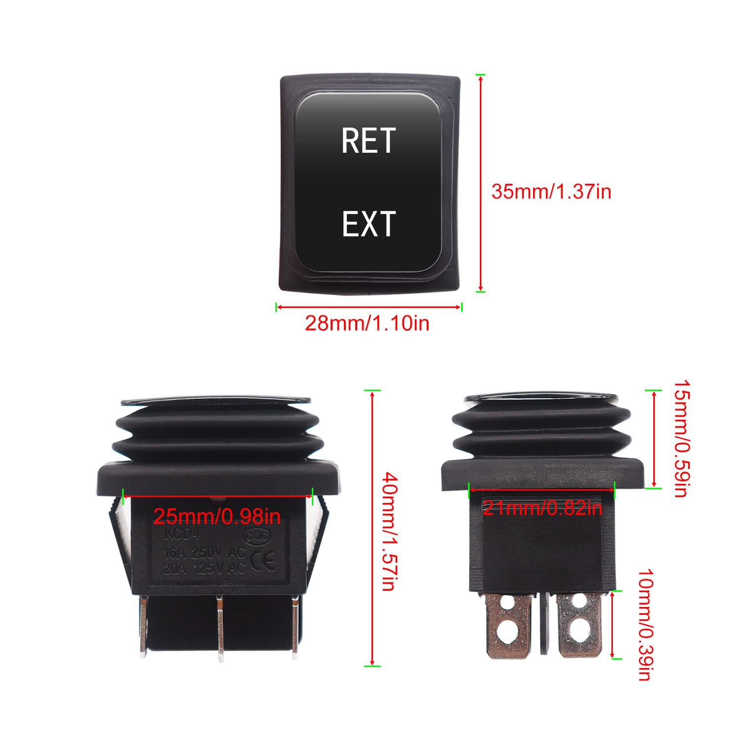 Buy weideer RV Power Jack Switch Waterproof Momentary Reverse Polarity