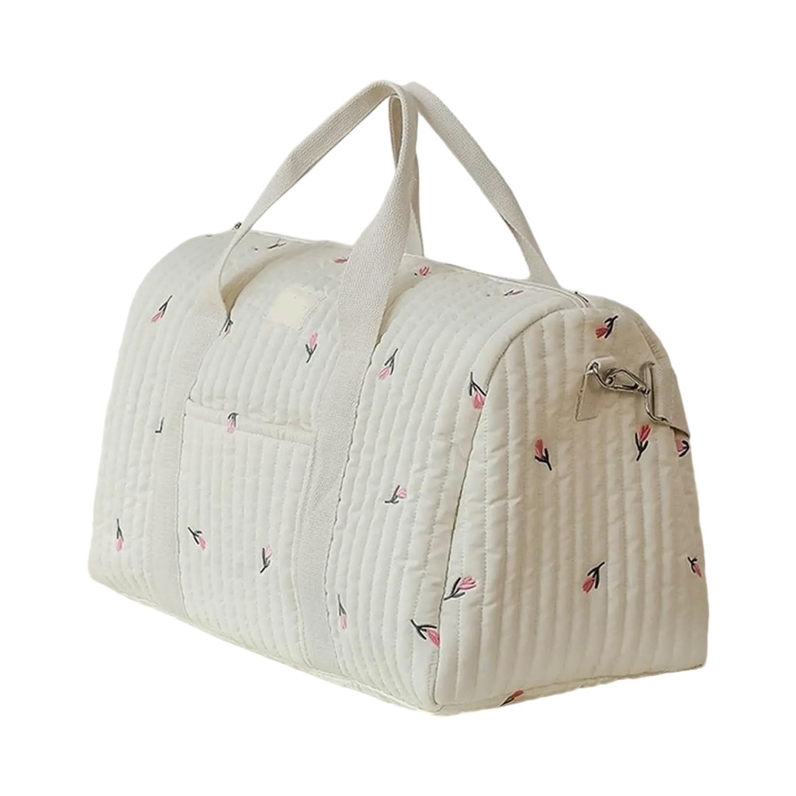 Amplia bolsa de pañales para mamá, bolsa de tela suave con detalles bordados para viajes y uso diario