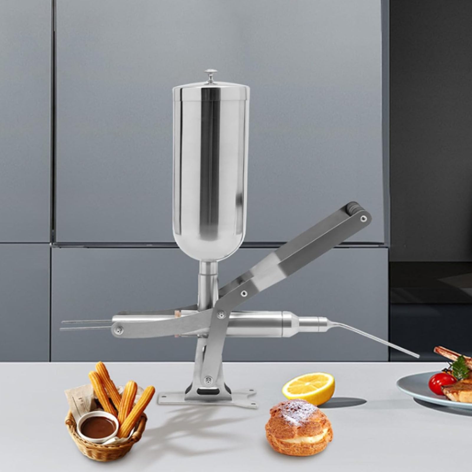 piudoiliy 5L Manual Churro Maker Machine Cream Jam Donut Filler Machine Latin Fruit Donut Filling Machine for Bakeries — view 9