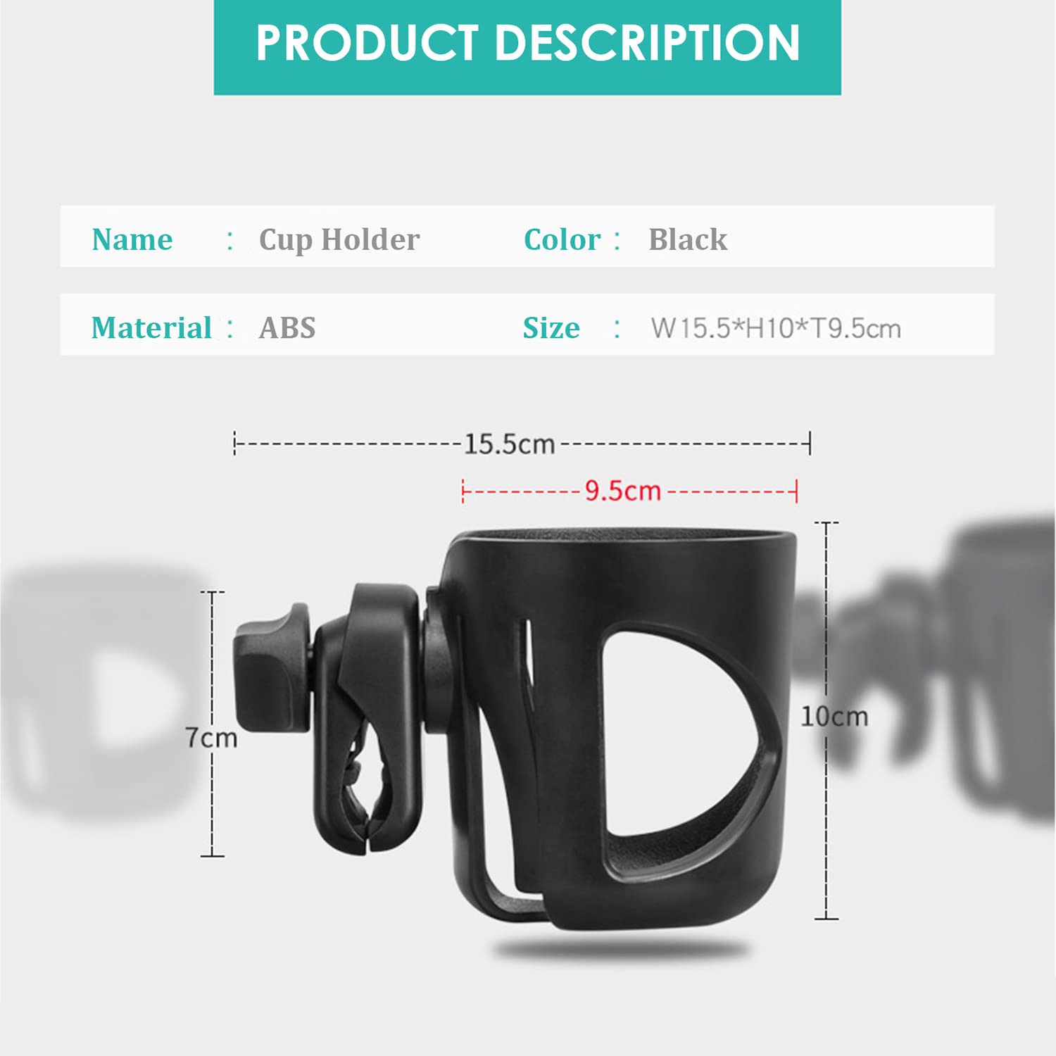 Boat Cup Holder Rail Mount Multi-ring 360° Fully Adjustable Stainless Steel Drink Holder
