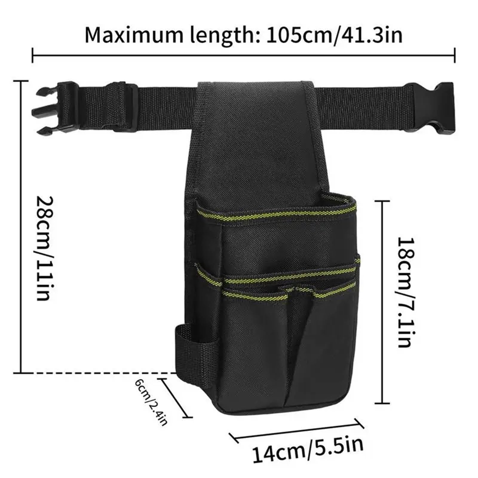 Cinturón for herramientas de construcción, cinturón utilidad, bolsa for trabajo, for, delantal, for, resistente, ajustable Para Carpintero Constructor