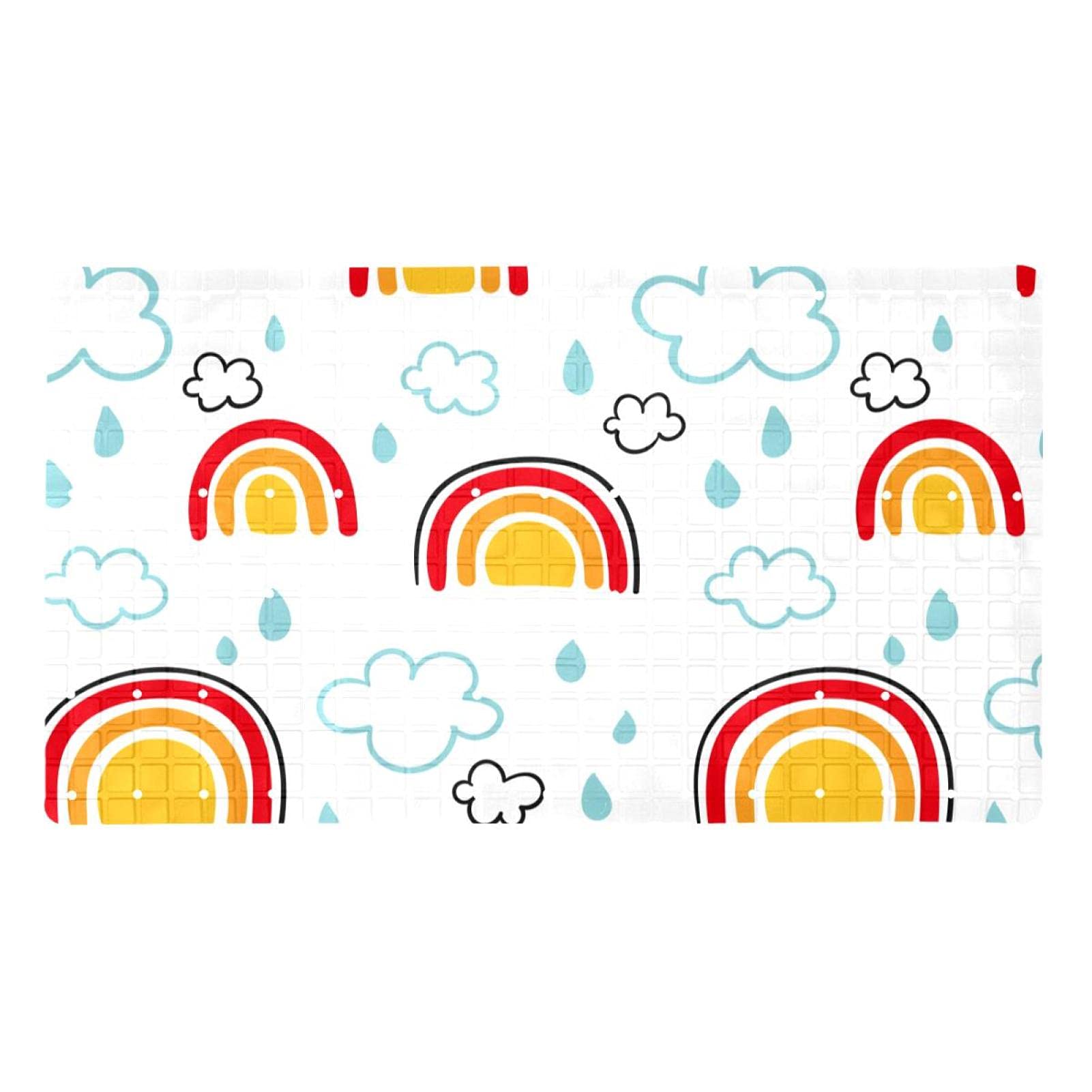 Tapis de douche antidérapant avec trous de drainage anti-glisse