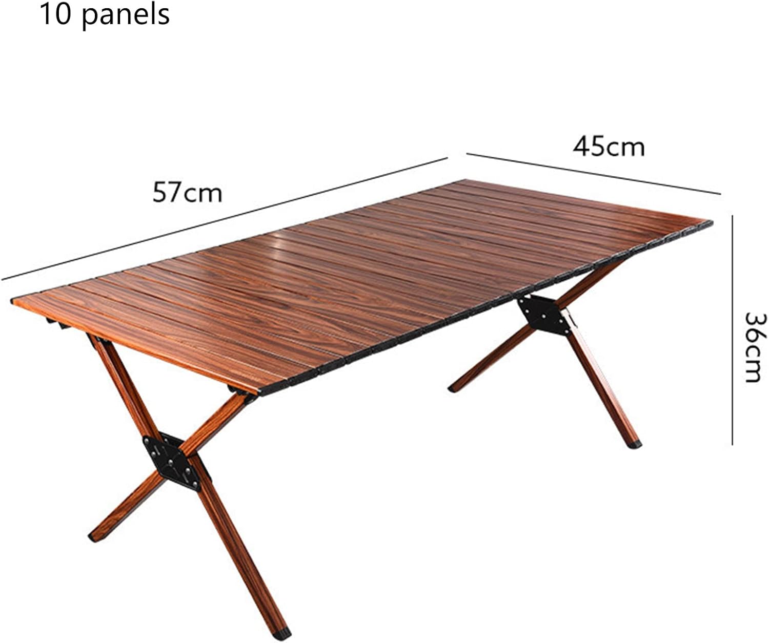 Folding Table Outdoor Camping Portable Barbecue Picnic Table Self-Driving Tour Multi-Functional Aluminum Alloy Cross-Leg Egg Roll Table 121 * 59 * 48cm (57 * 45 * 36cm)