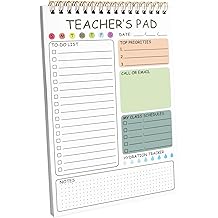 Newkita Teacher To Do List Notepad, 8.3x5.8 Inch Teacher Notepad, Spiral Checklist Notebook for Class Schedules, Daily Planner, School Tasks and Goal Setting (Green)