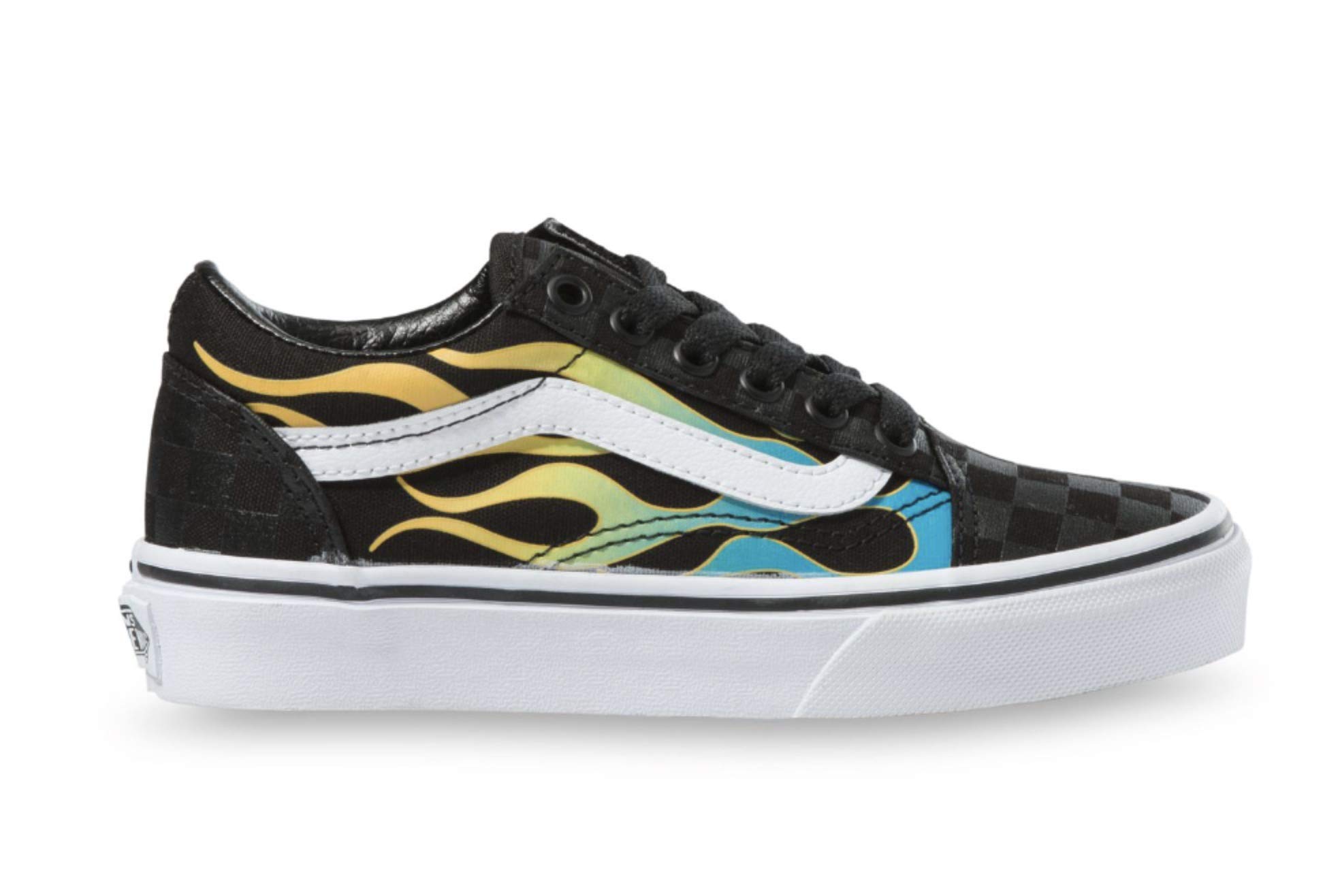 Vans Big Kids Glow Flame Old Skool Sneaker Boys Skate Desertcart