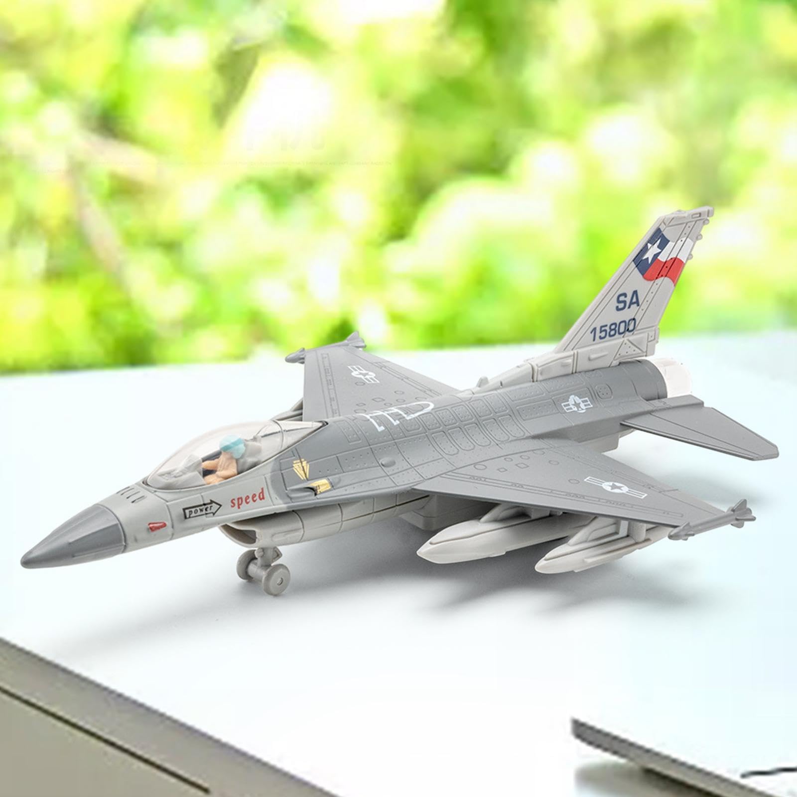 Avión Juguete con Función Pull Back Modelo de Avión Y Luces Y Sonidos Aleación Resistente Adecuado para Niños Sala Estudio, gris3C