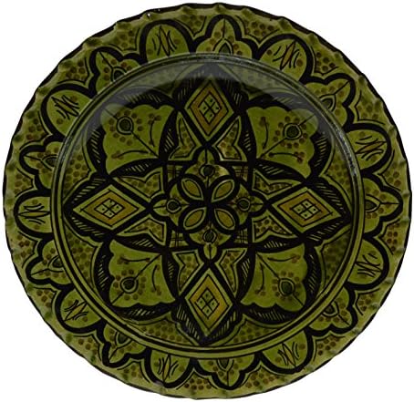 Ceramic Moroccan Handmade Plate, 14-Inch