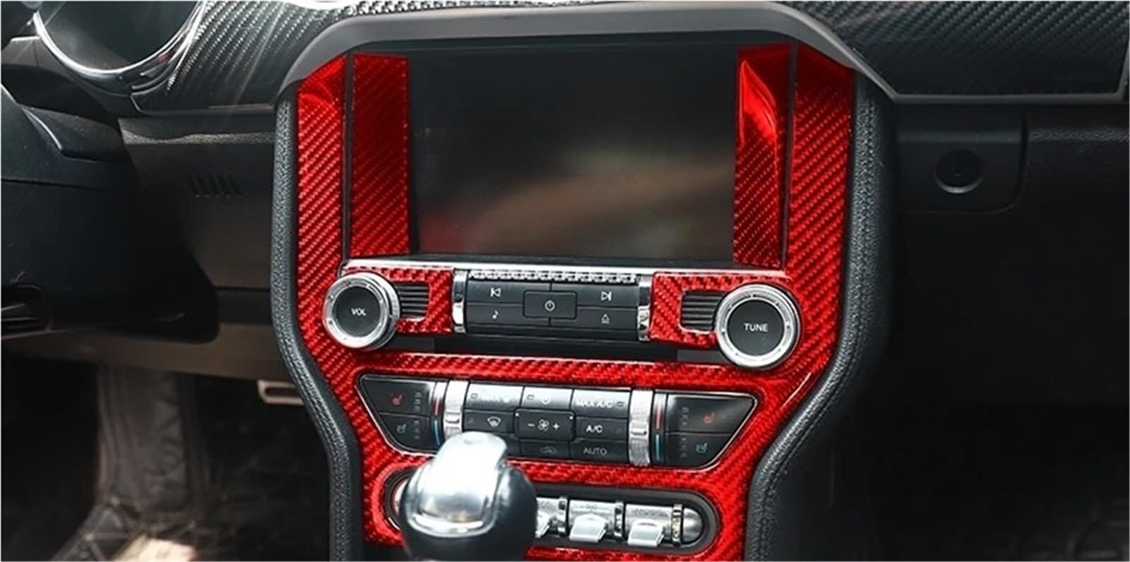 Pour Ford Pour Mustang GT 2015-2021 Intérieur En Fibre De Carbone