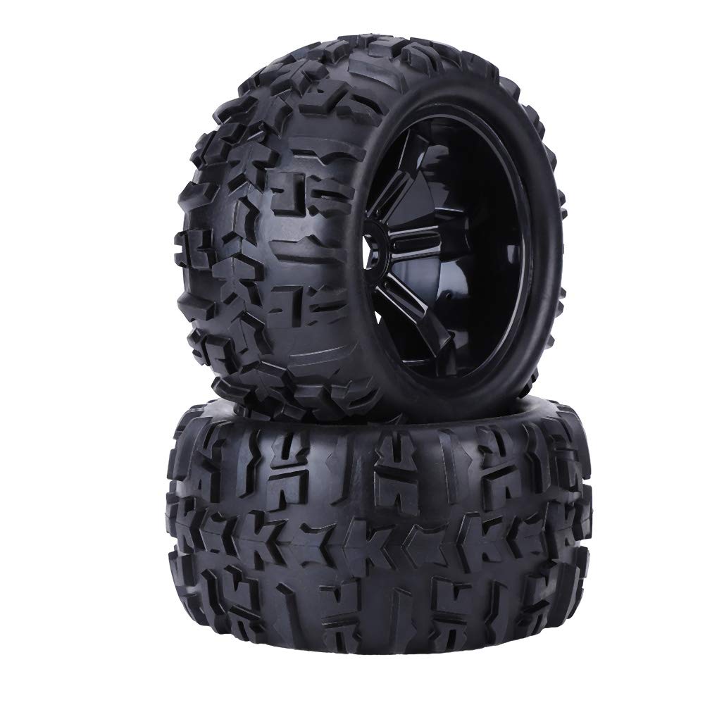Opona samochodowa RC z piastami, 4 sztuki / zestaw gumowa opona i plastikowe koło piasty, akcesoria do obręczy do 1/8 RC Truck Car