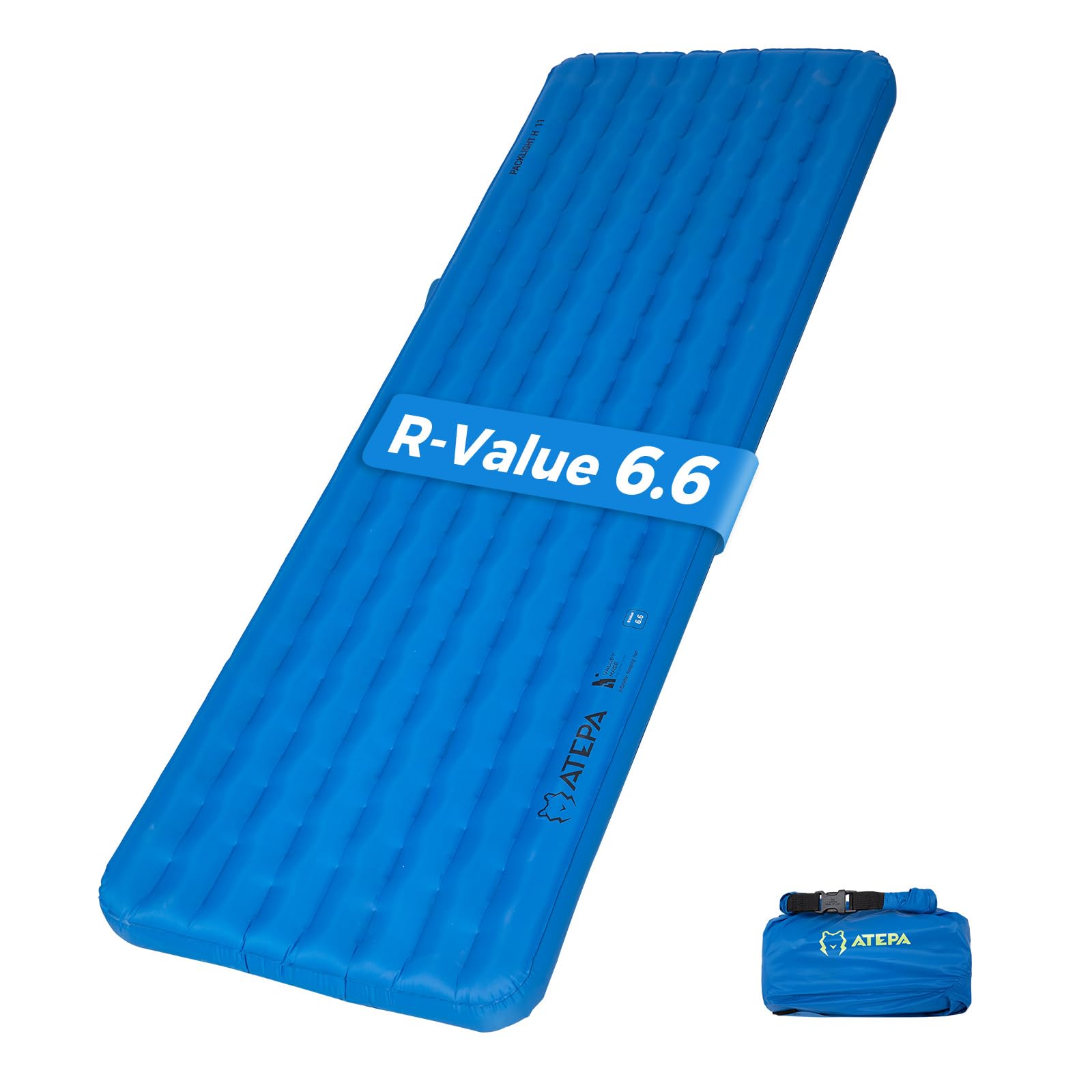 ATEPA Ultraleggero Gonfiabile Materassino da Campeggio Singolo Spessore 11 cm Materassino gonfiabile Compatto Materassino da Campeggio 20D Nylon Impermeabile per Escursionismo Backpacking