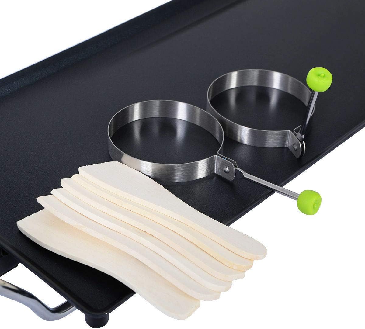 Pan Griddle Nonstick Electric Teppanyaki Camping Counter Table Top Grill Egg BBQ