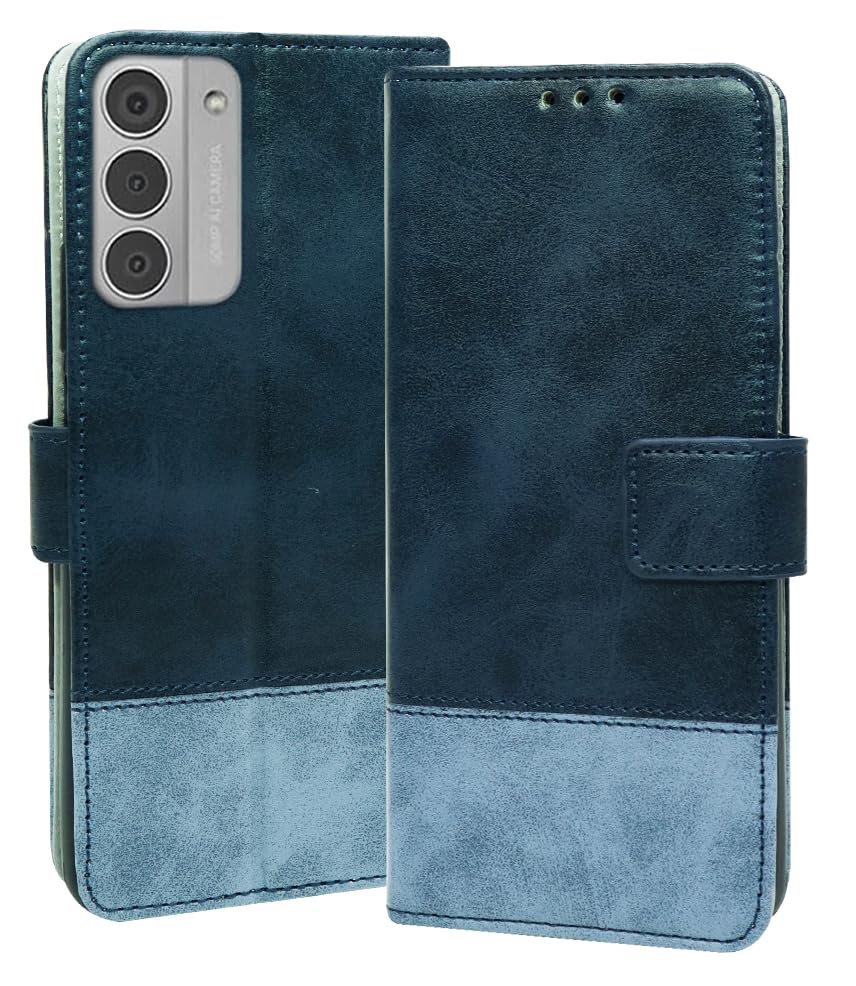 SESS XUSIVE Flip Back Cover Case for Nokia G42 5G Dual-Color Leather Finish Inbuilt Stand & Pockets Wallet Style Flip Case Nokia G42 5G - Blue & Sky Blue (B084C4RRFL) Amazon Price History, Amazon Price Tracker