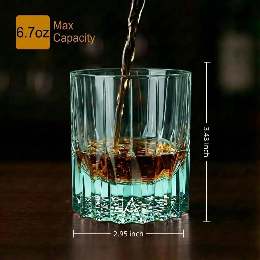 Crystal whiskey glasses,xm-green