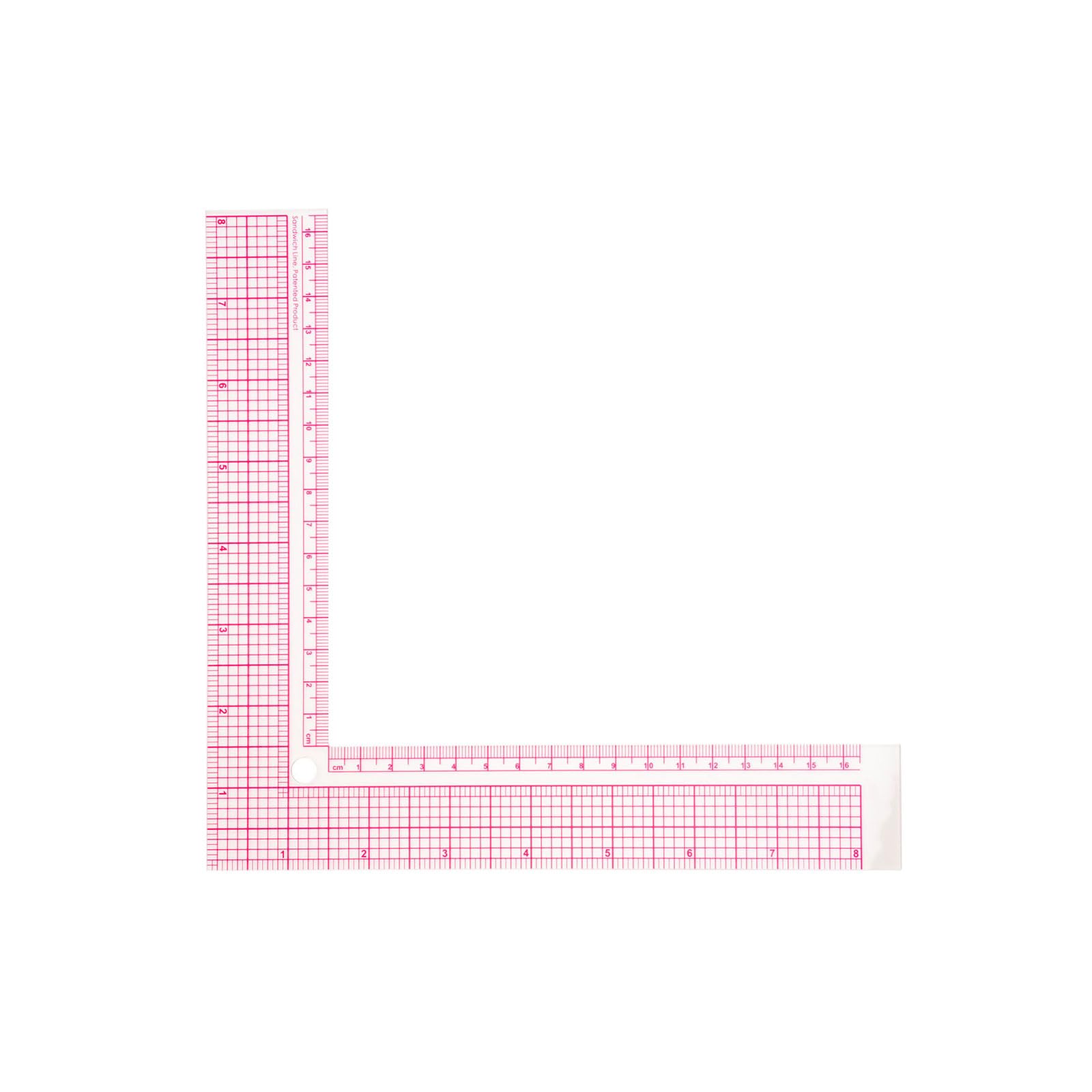 General Quilting Rule with Easy to Read Markings Patchwork Rule Sewing for Fabric & Paper Angles Measurement
