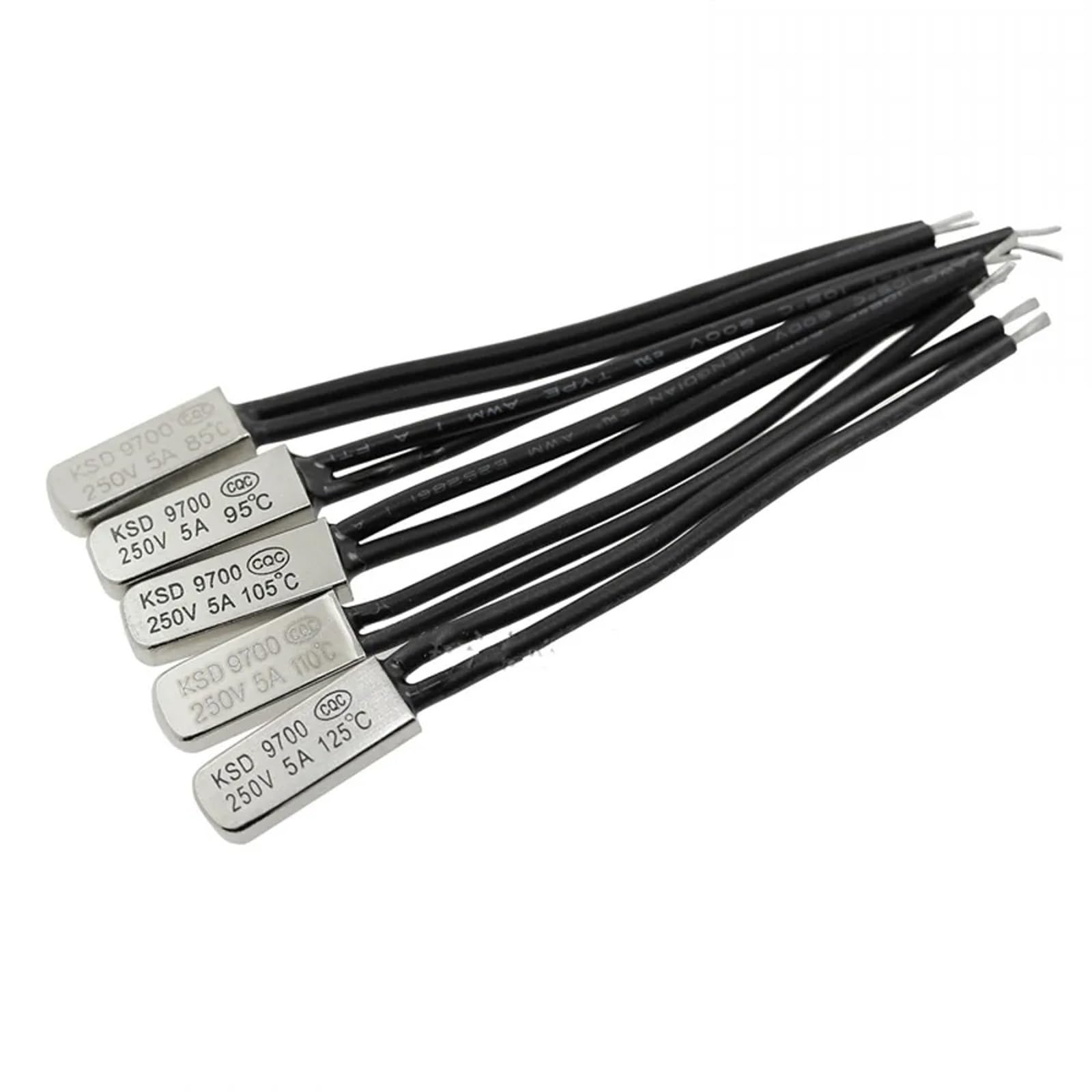 50PCS Thermostat KSD9700 40C 45C 50C 55C 60C 65C Temperatur Schalter Normalerweise Geschlossen/Offen Wärmeschutz grad celsius(NC (NORMALLY CLOSED)_50℃)