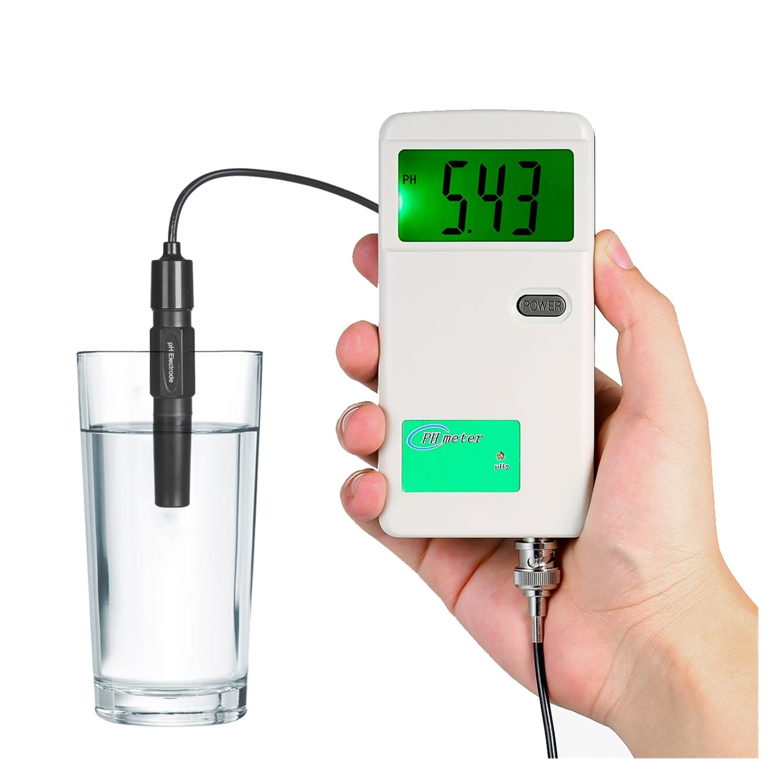 Testeur De Ph De l'eau, Testeur de PH de Haute précision avec Affichage rétroéclairé, testeur de qualité de l'eau for Laboratoire, Eau Potable, Aquarium hydroponique Testeurs d'eau