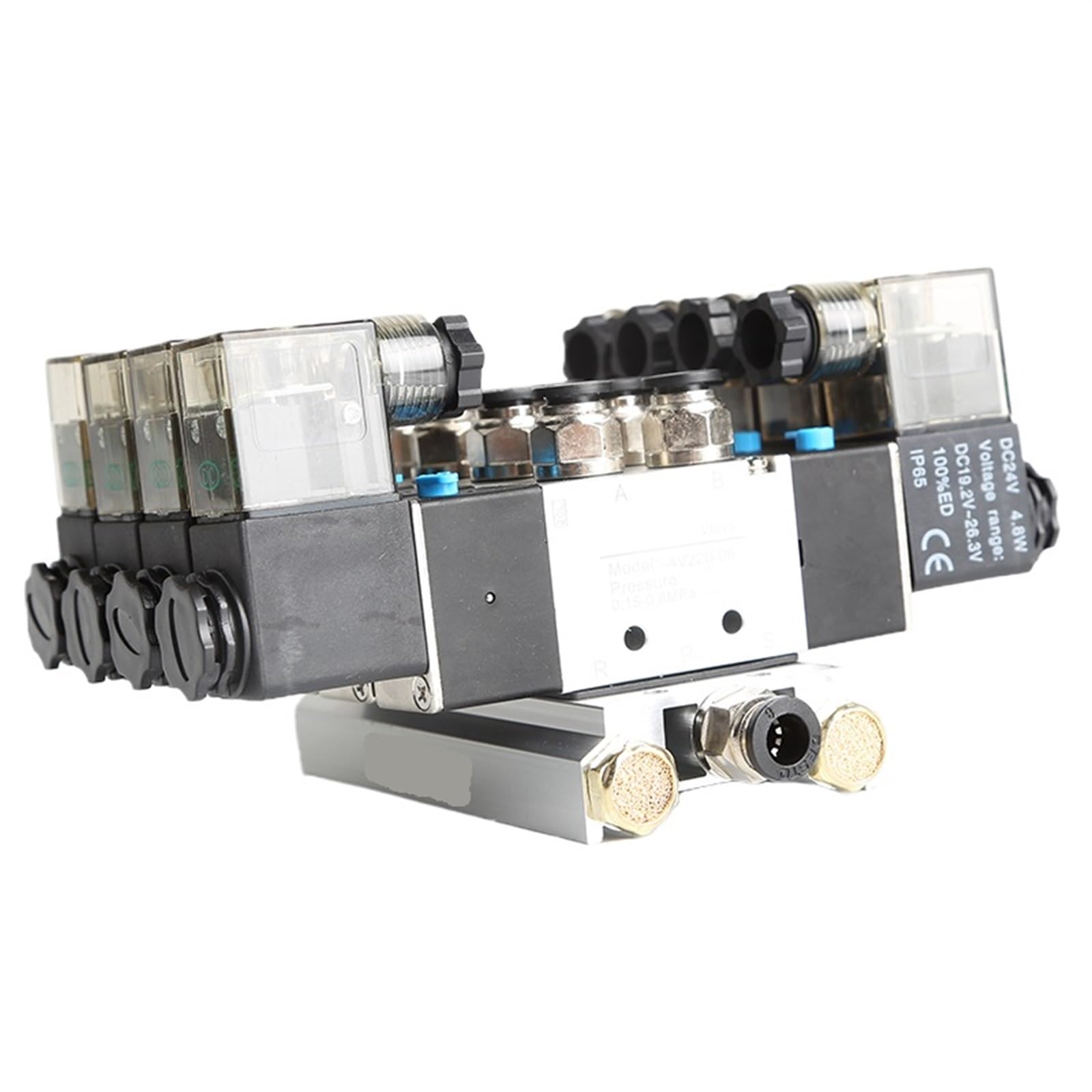 Électrovanne 4V230C-08 évite la chute des charges pneumatiques en usine