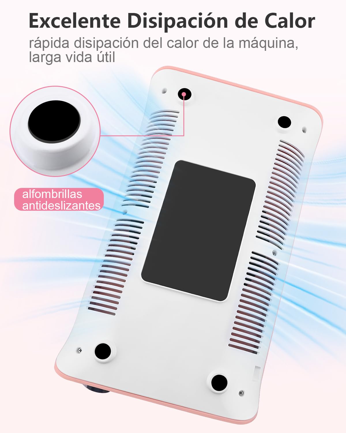Aspiradora de Uñas Recargable, Aspirador para Uñas Profesional sin Cable, con Filtro Reutilizable y Cepillo, Colector de Polvo de Uñas, Extractor de Polvo para Uñas, Máquina de Succión con Ventilador