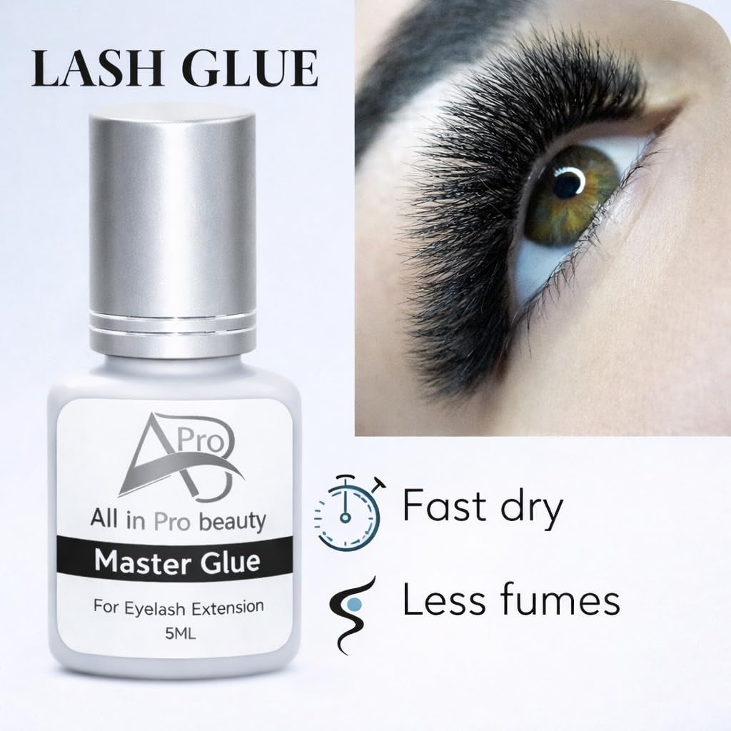 Eyelash Extension Glue – Extra Strong Professional Lash Adhesive, Fast Drying, Long Lasting Retention for Lash Artists (5ml)