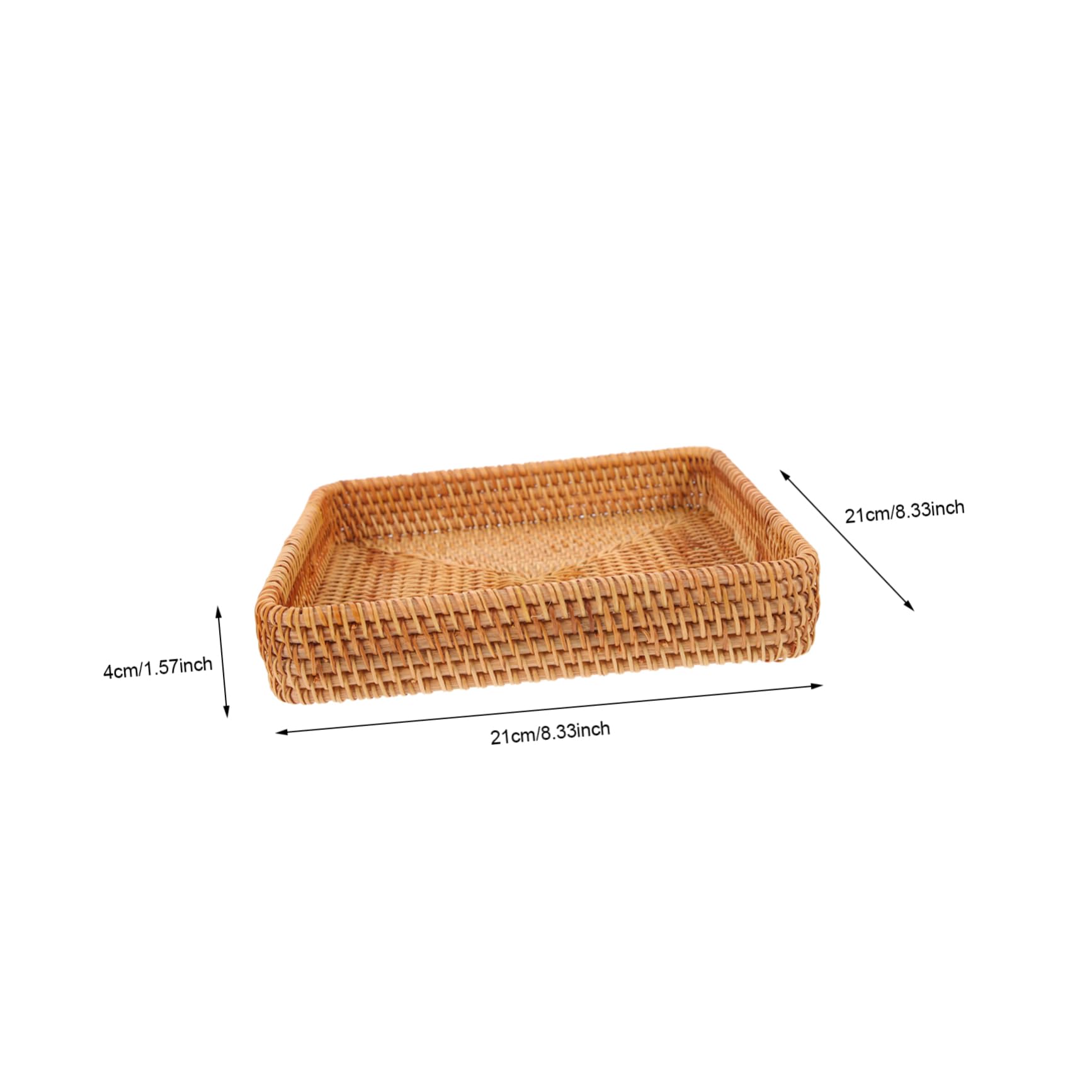 STOBAZA Woven Storage Basket Tabletop Decor Food Serving Tray Veggie Tray Handwoven Rattan Basket Household Supplies Organizer Fruit Vegetable Storage Basket Oval Tray Autumn Vines Brown