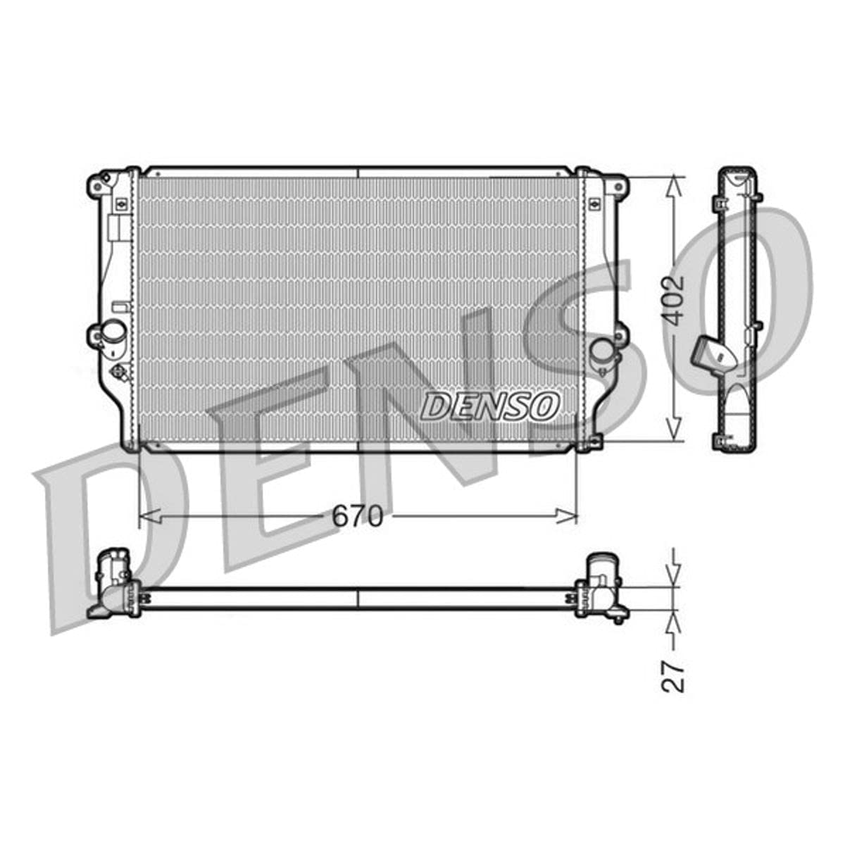 Denso Radiatore, Raffreddamento Motore DRM50025-image