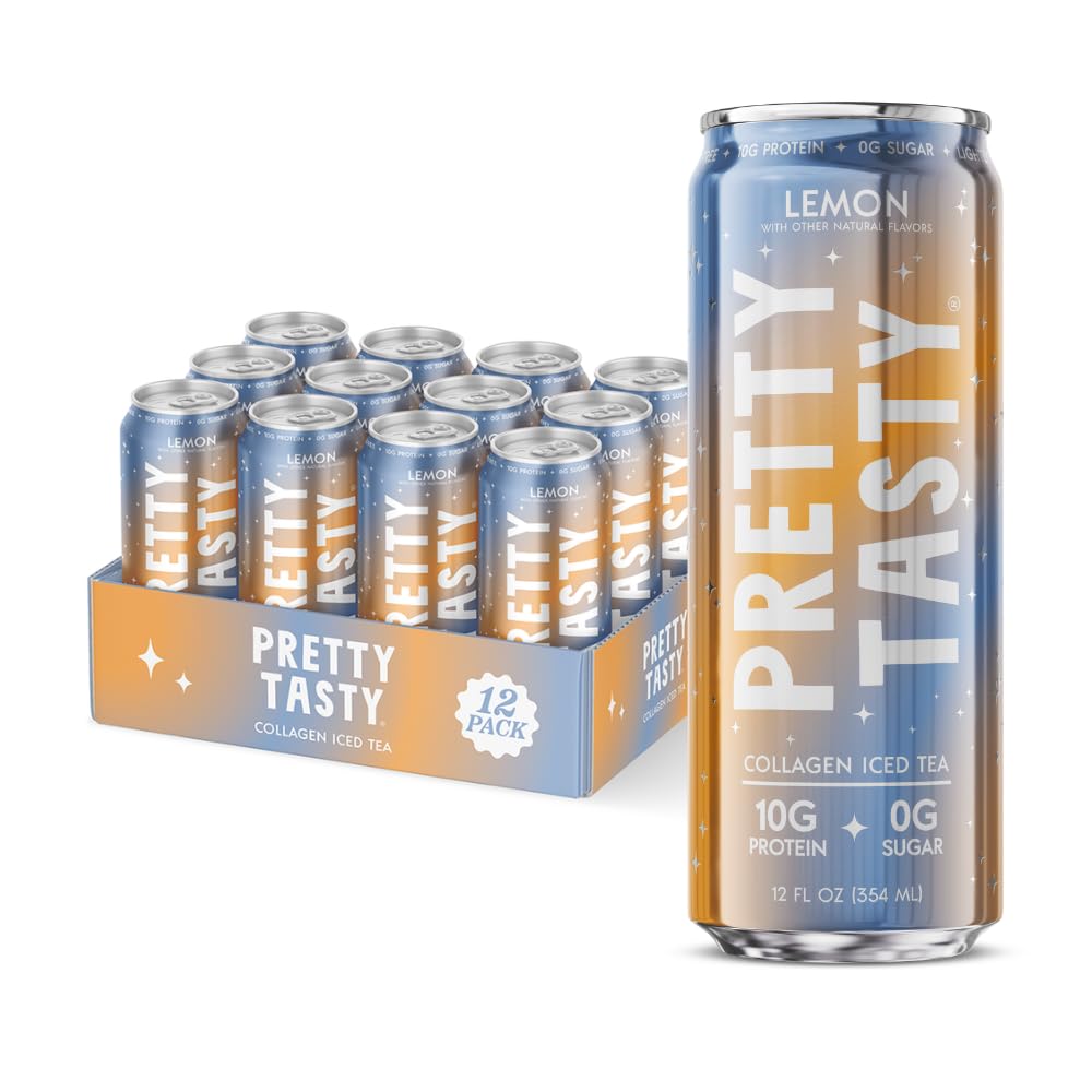 Amazon.com : Pretty Tasty Lemon Black Collagen Iced Tea 12-Pack