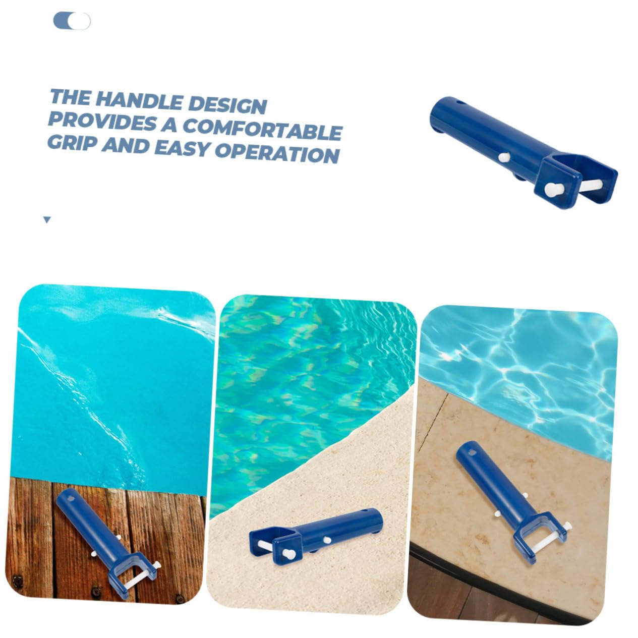10piezas Mango De Aspiradora De Piscina Ergonómico para Limpieza De Debris Accesorio Compatible Varios Instalación Rápida y De Azul